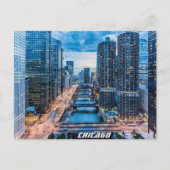 Chicago Skyline Postkarte (Vorderseite)