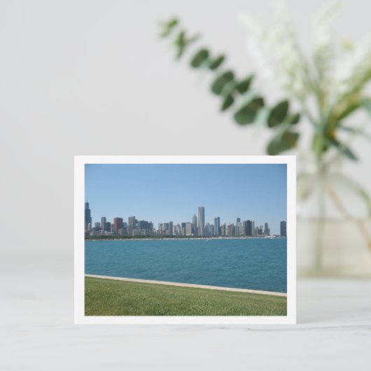"Chicago Skyline" Postkarte (Stehend Vorderseite)
