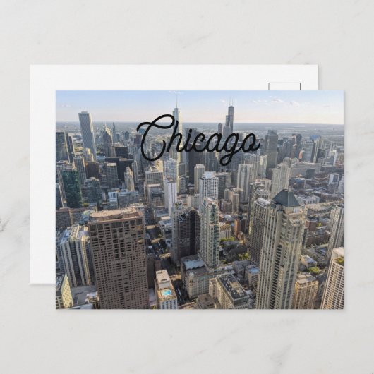 Chicago Skyline Postkarte (Vorne/Hinten)