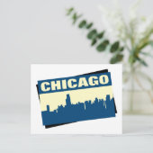 Chicago Skyline Postkarte (Stehend Vorderseite)