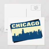 Chicago Skyline Postkarte (Vorne/Hinten)