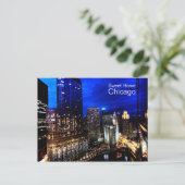 Chicago Skyline Postkarte (Stehend Vorderseite)