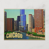 Chicago Skyline Postkarte (Vorderseite)