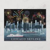 Chicago Skyline Postkarte (Vorderseite)