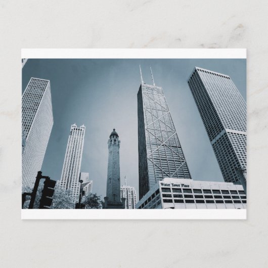 Chicago Skyline Postkarte (Vorderseite)