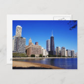 Chicago Skyline. Postkarte (Vorne/Hinten)
