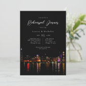 Chicago Skyline Probe Dinner Einladung (Stehend Vorderseite)