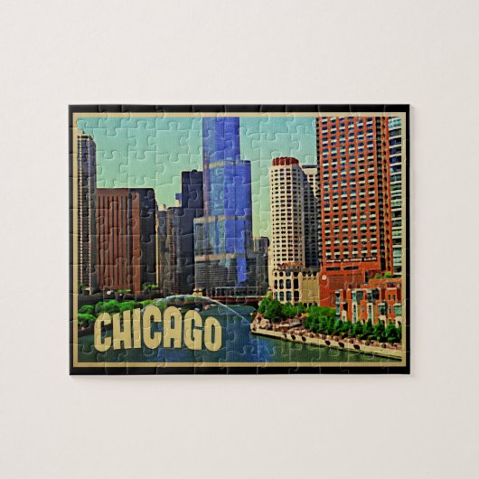 Chicago Skyline Puzzle (Horizontal)