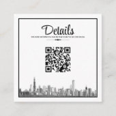 Chicago Skyline QR Code Begleitkarte (Vorderseite)