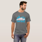 Chicago Skyline Race Shirt Chicago Flag (Vorne ganz)