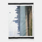 Chicago-Skyline-Rahmen Geschirrtuch (Vertikal)