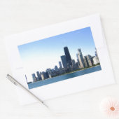 Chicago Skyline Rechteckiger Aufkleber (Umschlag)