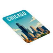 Chicago Skyline Reflexionen Magnet (Rechte Seite)