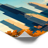 Chicago Skyline Reflexionen Poster (Ecke)