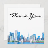 Chicago Skyline River View Danke Karte (Vorne/Hinten)