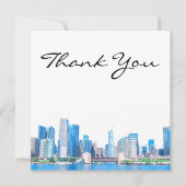 Chicago Skyline River View Danke Karte (Vorderseite)