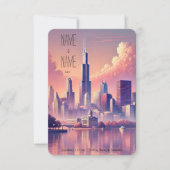 Chicago Skyline RSVP Card (Vorderseite)