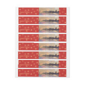 Chicago-Skyline Rundum-Adressaufkleber (Bogen)