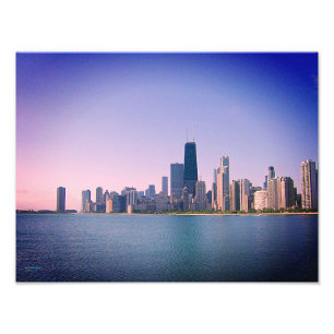 Chicago Skyline Sangria-Filter Fotodruck