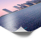 Chicago Skyline Sangria Filter Fotodruck (Ecke)