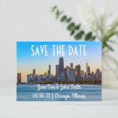 Chicago Skyline Save the Date (Stehend Vorderseite)