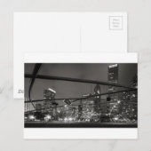 Chicago-Skyline-Schwarzes u. Weiß Postkarte (Vorne/Hinten)