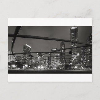 Chicago-Skyline-Schwarzes u. Weiß Postkarte