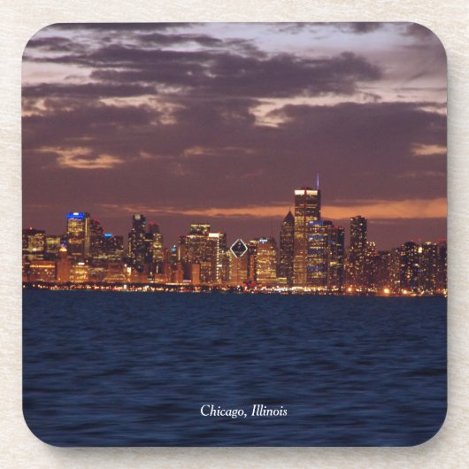 Chicago Skyline Set von 6 Untersetzer aus Kunststo (Vorderseite)