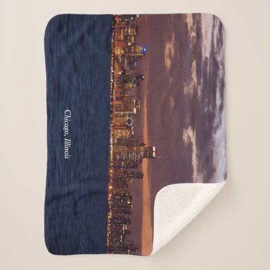 Chicago Skyline Sherpa-Decke Sherpadecke (Vorderseite)