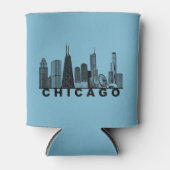 Chicago Skyline Silhouette  Dosenkühler (Vorderseite)