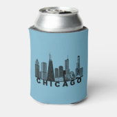 Chicago Skyline Silhouette  Dosenkühler (Kanne Rückseite)
