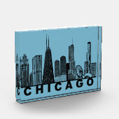 Chicago Skyline Silhouette  Fotoblock (Links)
