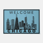 Chicago Skyline Silhouette  Fußmatte (Vorderseite)