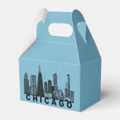 Chicago Skyline Silhouette  Geschenkschachtel (Rückseite)