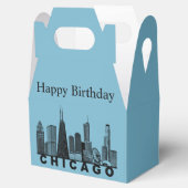 Chicago Skyline Silhouette  Geschenkschachtel (Geöffnet)