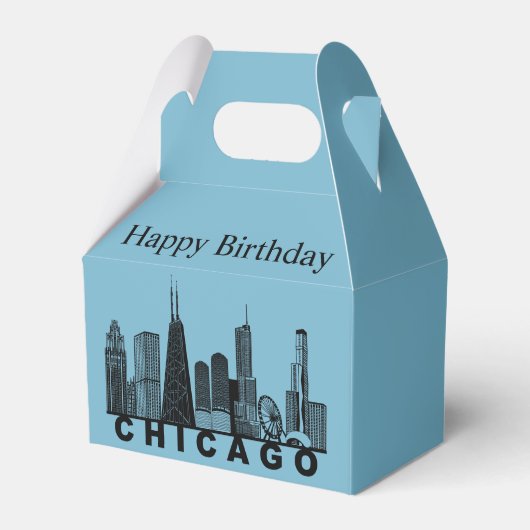 Chicago Skyline Silhouette  Geschenkschachtel (Vorderseite)