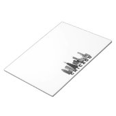 Chicago Skyline Silhouette  Notizblock (angewinkelt)