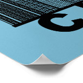 Chicago Skyline Silhouette  Poster (Ecke)