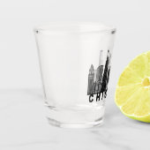 Chicago Skyline Silhouette  Schnapsglas (Links)