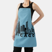 Chicago Skyline Silhouette  Schürze (InSitu)