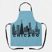 Chicago Skyline Silhouette  Schürze (Vorderseite)