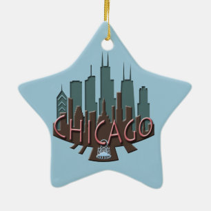 Chicago Skyline Simply Chocolate Ornament