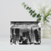 Chicago Skyline Sketch in Schwarz und Weiß Postkarte (Stehend Vorderseite)