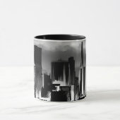 Chicago Skyline Sketch in Schwarz und Weiß Tasse (Zentrum)