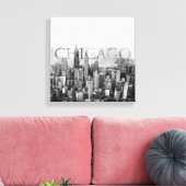 Chicago Skyline Sketch Leinwanddruck (Insitu (Wohnzimmer))