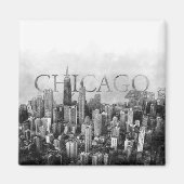 Chicago Skyline Sketch Magnet (Vorne)