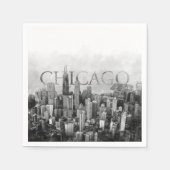 Chicago Skyline Sketch Serviette (Vorderseite)