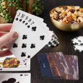 Chicago Skyline Sonnenuntergang Spielkarten (In Situ)