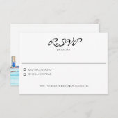 Chicago Skyline Spanische Antwortkarte RSVP Karte (Vorne/Hinten)