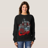Chicago Skyline Squared Chicago Flag Sweatshirt (Vorne ganz)